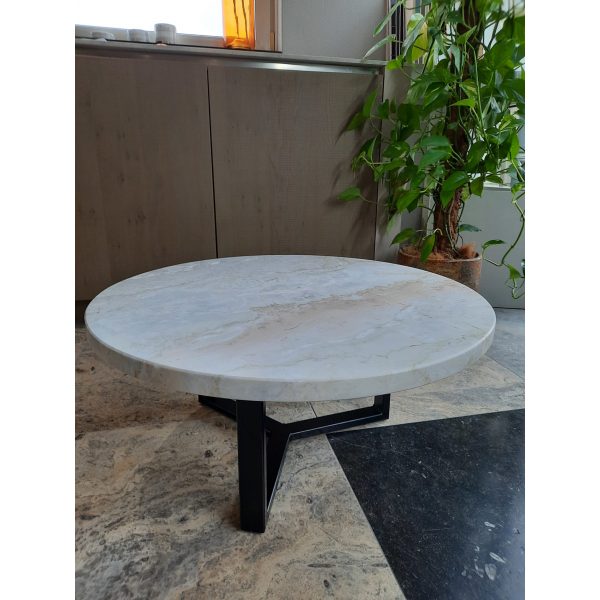 Salontafel Dolce marmeren blad, diameter 70cm