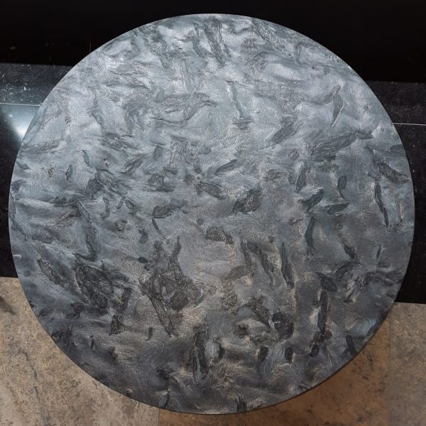 Salontafel met granieten Matrix blad, diameter 80cm